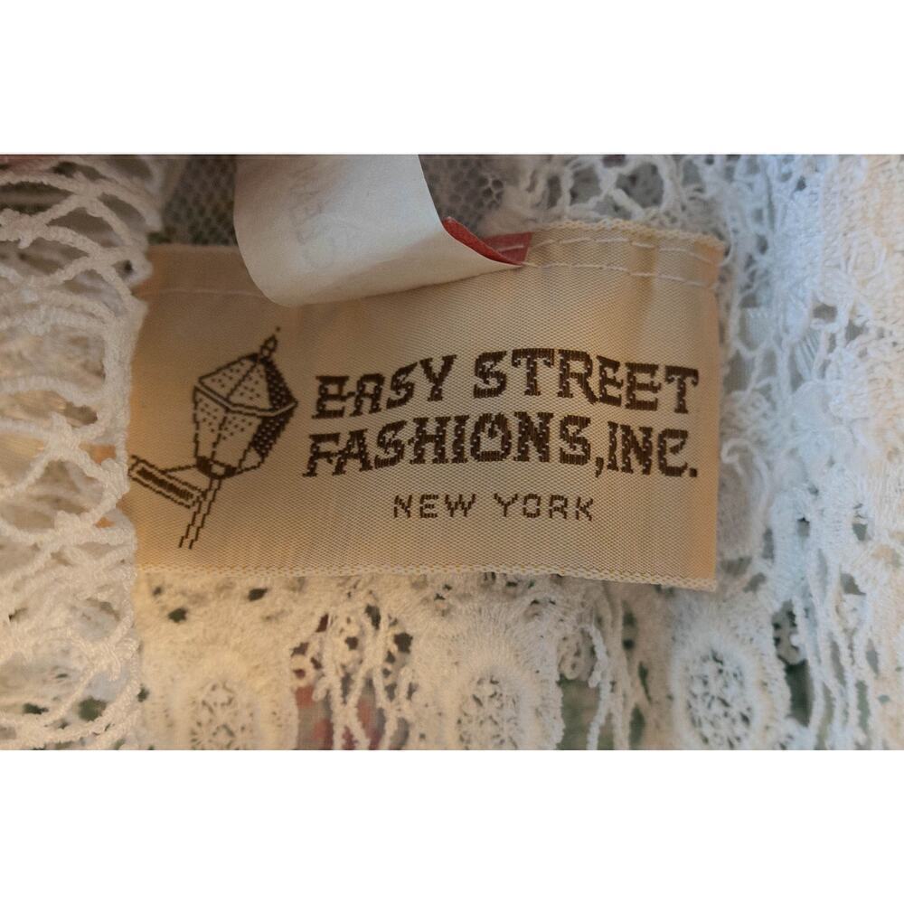 Easy Street Lace Blouse VTG 1970's Lace Cottage Core White Blouse - Picture 3 of 6